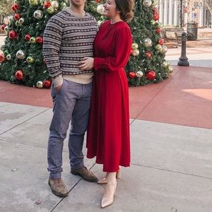 Gorgeous red midi dress